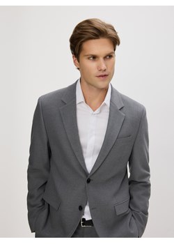 Reserved - Marynarka regular z dodatkiem wiskozy - ciemnoszary ze sklepu Reserved w kategorii Marynarki męskie - zdjęcie 188356416