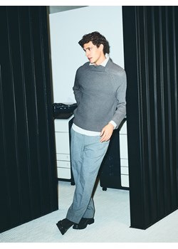 Reserved - Spodnie garniturowe z kantem - ciemnoszary ze sklepu Reserved w kategorii Spodnie i półśpiochy - zdjęcie 188356426