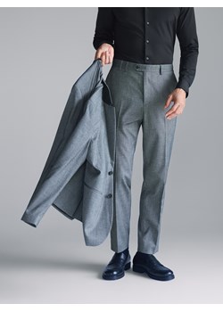 Reserved - Garniturowe spodnie w kant - szary ze sklepu Reserved w kategorii Spodnie męskie - zdjęcie 188356439