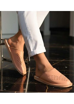 Skórzane męskie klapki domowe kapcie /E6-1 4832 S196/ ze sklepu Pantofelek24.pl w kategorii Kapcie męskie - zdjęcie 188356506