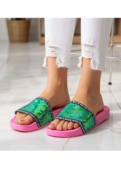 Różowe plażowe klapki damskie /H2-B1-2 14372 S1/ ze sklepu Pantofelek24.pl w kategorii Klapki damskie - zdjęcie 188356538