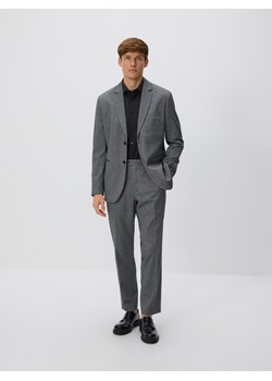 Reserved - Marynarka slim fit z wiskozą - szary ze sklepu Reserved w kategorii Marynarki męskie - zdjęcie 188357669