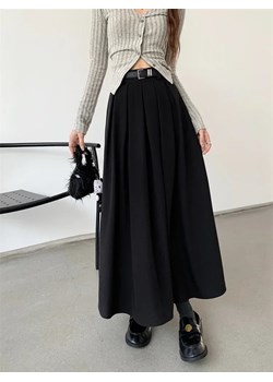 Długa spódnica z zakładkami - Czarny S ze sklepu Intimica.pl w kategorii Spódnice - zdjęcie 188358055