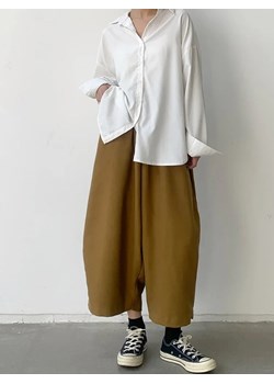 Damskie szerokie spodnie baggy - Brązowy M ze sklepu Intimica.pl w kategorii Spodnie damskie - zdjęcie 188358087