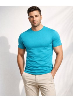 T-shirt premium bawełniany turkusowy Recea ze sklepu Recea.pl w kategorii T-shirty męskie - zdjęcie 188358945