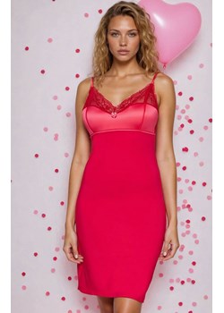 Czerwona koszula nocna damska na ramiączkach 54/2-149/714, Kolor czerwony, Rozmiar S, Miss Fabio ze sklepu Intymna w kategorii Koszule nocne - zdjęcie 188358978