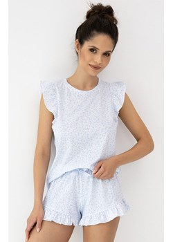 Sensis krótka bawełniana piżama damska Viviana, Kolor biało-niebieski, Rozmiar S, SENSIS ze sklepu Intymna w kategorii Piżamy damskie - zdjęcie 188358998
