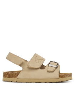 Sandały Calvin Klein Velcro V3X2-83328-0315 S Beżowy ze sklepu eobuwie.pl w kategorii Sandały dziecięce - zdjęcie 188359659