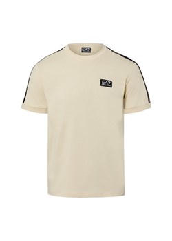 EA7 Emporio Armani Koszulka męska Mężczyźni Bawełna beżowy jednolity ze sklepu vangraaf w kategorii T-shirty męskie - zdjęcie 188360129