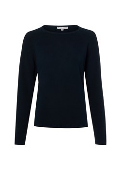 Marie Lund Sweter damski z dzianiny Kobiety Bawełna granatowy jednolity ze sklepu vangraaf w kategorii Swetry damskie - zdjęcie 188360136