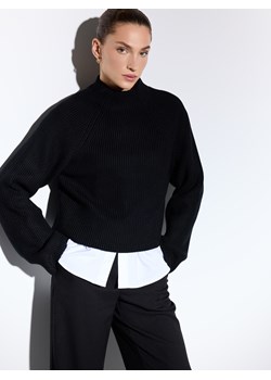 Mohito - Czarny sweter z wiskozą - czarny ze sklepu Mohito w kategorii Swetry damskie - zdjęcie 188360499