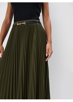 Mohito - Plisowana zielona spódnica midi - khaki ze sklepu Mohito w kategorii Spódnice - zdjęcie 188360679