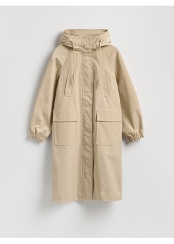 Reserved - Parka z kapturem - beżowy ze sklepu Reserved w kategorii Parki damskie - zdjęcie 188360935