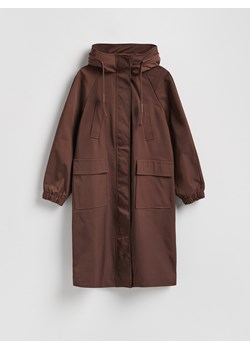 Reserved - Parka z kapturem - brązowy ze sklepu Reserved w kategorii Parki damskie - zdjęcie 188360937