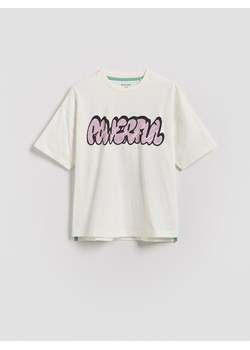 Reserved - T-shirt z nadrukiem - biały ze sklepu Reserved w kategorii T-shirty chłopięce - zdjęcie 188361097