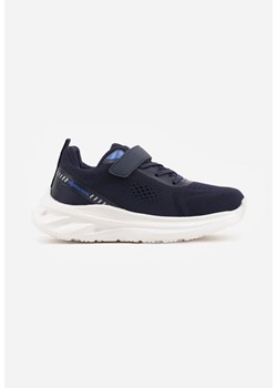 Granatowe Buty Sportowe Sneakersy na Grubej Podeszwie z Tłoczeniem Hyrene ze sklepu born2be.pl w kategorii Buty sportowe dziecięce - zdjęcie 188361228