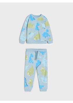 Sinsay - Bawełniany komplet: bluza i spodnie - błękitny ze sklepu Sinsay w kategorii Komplety dziewczęce - zdjęcie 188361906