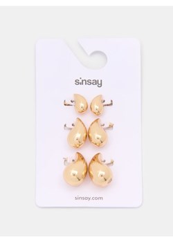 Sinsay - Zestaw złotych kolczyków - złoty ze sklepu Sinsay w kategorii Kolczyki - zdjęcie 188361996