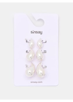 Sinsay - Zestaw srebrnych kolczyków - srebrny ze sklepu Sinsay w kategorii Kolczyki - zdjęcie 188361997