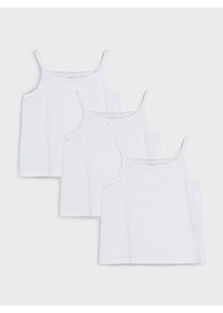 Sinsay - Bawełniana koszulka na ramiączkach - biały ze sklepu Sinsay w kategorii T-shirty chłopięce - zdjęcie 188361999