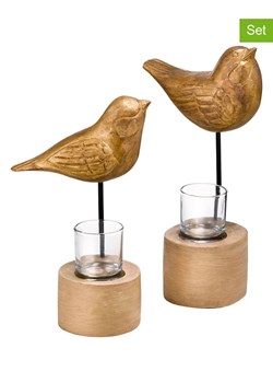 heine home Świeczniki (2 szt.) w kolorze złotym ze sklepu Limango Polska w kategorii Świeczniki - zdjęcie 188364177