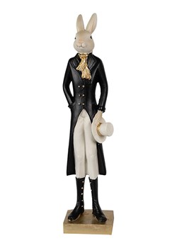 Clayre &amp; Eef Figurka dekoracyjna w kolorze czarno-kremowym - 9 x 34 x 7 cm ze sklepu Limango Polska w kategorii Dekoracje - zdjęcie 188369686