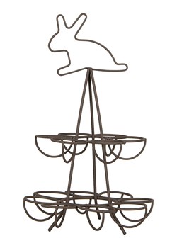 Clayre &amp; Eef Stojak w kolorze brązowym na jajka - wys. 28 x Ø 17 cm ze sklepu Limango Polska w kategorii Akcesoria i przechowywanie - zdjęcie 188369705