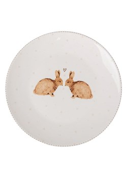 Clayre &amp; Eef Talerzyk deserowy w kolorze biało-jasnobrązowym - Ø 20 cm ze sklepu Limango Polska w kategorii Naczynia - zdjęcie 188370136