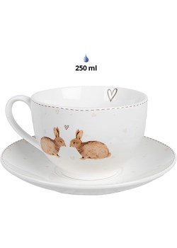 Clayre &amp; Eef Filiżanka w kolorze białym do kawy - 250 ml ze sklepu Limango Polska w kategorii Dzbanki i zaparzacze - zdjęcie 188370155