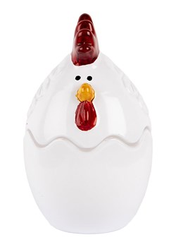 Clayre &amp; Eef Słoik w kolorze biało-czerwonym - wys. 9 x Ø 6 cm ze sklepu Limango Polska w kategorii Pojemniki kuchenne - zdjęcie 188370179