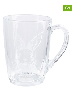 Clayre &amp; Eef Szklanki (2 szt.) w kolorze białym do herbaty - 300 ml ze sklepu Limango Polska w kategorii Dzbanki i zaparzacze - zdjęcie 188370225