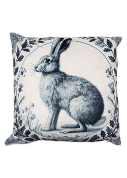 Clayre &amp; Eef Poszewka w kolorze biało-niebieskim na poduszkę - 45 x 45 cm ze sklepu Limango Polska w kategorii Poduszki dekoracyjne - zdjęcie 188370288