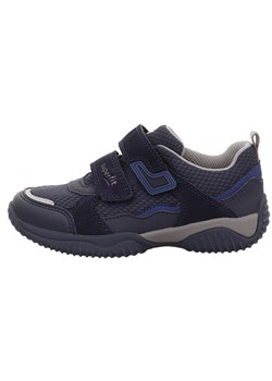 superfit Skórzane sneakersy "Storm" w kolorze granatowym ze sklepu Limango Polska w kategorii Buty sportowe dziecięce - zdjęcie 188370718