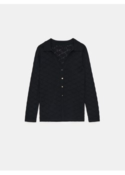 Mohito - Kardigan w monogram - czarny ze sklepu Mohito w kategorii Swetry damskie - zdjęcie 188373045