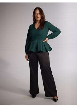 Mohito - Zielona bluzka z falbaną - ciemny zielony ze sklepu Mohito w kategorii Bluzki damskie - zdjęcie 188373209