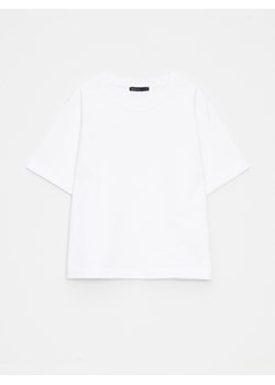 Mohito - Bawełniana biała koszulka - biały ze sklepu Mohito w kategorii Bluzki damskie - zdjęcie 188373218
