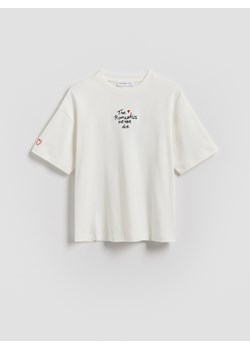 Reserved - T-shirt z nadrukiem na plecach - wielobarwny ze sklepu Reserved w kategorii Bluzki dziewczęce - zdjęcie 188373345