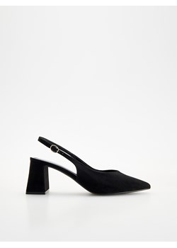 Reserved - Czółenka z odkrytą piętą - czarny ze sklepu Reserved w kategorii Czółenka - zdjęcie 188373376