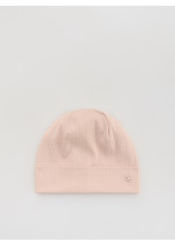 Reserved - Czapka z aplikacją - pastelowy róż ze sklepu Reserved w kategorii Czapki dziecięce - zdjęcie 188373405