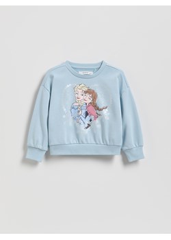 Reserved - Bluza z nadrukiem Kraina Lodu - jasnoniebieski ze sklepu Reserved w kategorii Bluzy dziewczęce - zdjęcie 188373478