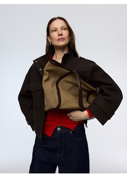 Reserved - Zamszowa torebka shopper - beżowy ze sklepu Reserved w kategorii Torebki damskie - zdjęcie 188373506