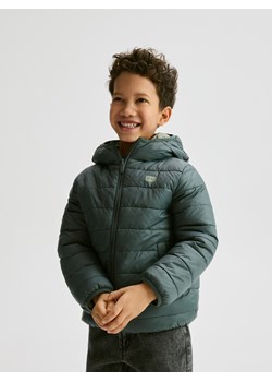 Reserved - Dwustronna kurtka z kapturem - ciemnozielony ze sklepu Reserved w kategorii Kurtki chłopięce - zdjęcie 188373538