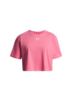 Dziewczęca koszulka oversize Under Armour UA Rival SS - różowa ze sklepu Sportstylestory.com w kategorii Bluzki dziewczęce - zdjęcie 188373675