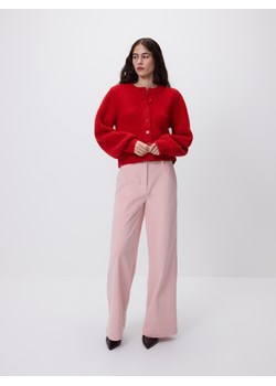 Reserved - Spodnie z paskiem - różowy ze sklepu Reserved w kategorii Spodnie damskie - zdjęcie 188374878