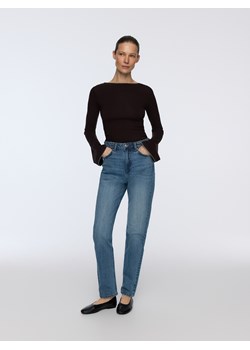 Reserved - Longsleeve z modalem - ciemnobrązowy ze sklepu Reserved w kategorii Bluzki damskie - zdjęcie 188374959