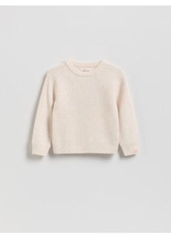 Reserved - Sweter z dodatkiem bawełny - kremowy ze sklepu Reserved w kategorii Swetry dziewczęce - zdjęcie 188375049