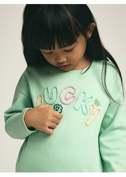 Reserved - Koszulka z haftowanym napisem - jasnozielony ze sklepu Reserved w kategorii Bluzki dziewczęce - zdjęcie 188375107