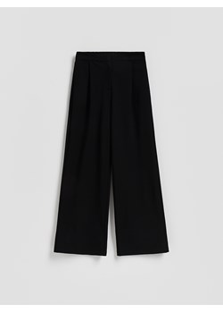 Reserved - Spodnie z prostą nogawką - czarny ze sklepu Reserved w kategorii Spodnie damskie - zdjęcie 188375118
