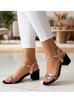 Sandały damskie na grubym obcasie /G4-2 14231 S195/ ze sklepu Pantofelek24.pl w kategorii Sandały damskie - zdjęcie 188375197