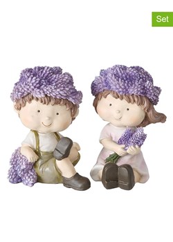 Boltze Dekoracyjne figurki (2 szt.) "Lavendie" ze wzorem - wys. 12 cm ze sklepu Limango Polska w kategorii Dekoracje - zdjęcie 188375318